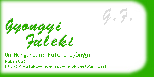 gyongyi fuleki business card