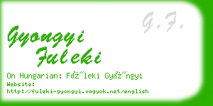 gyongyi fuleki business card